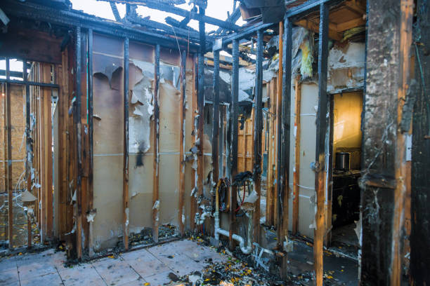 Professional Fire Damage Removal technician working in Hewlett, NY